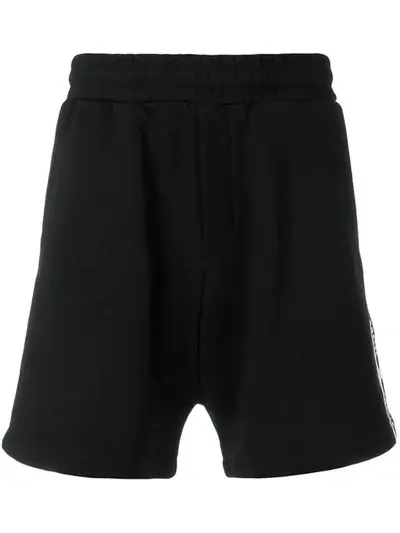 Mcq By Alexander Mcqueen Logo Band Shorts In Black