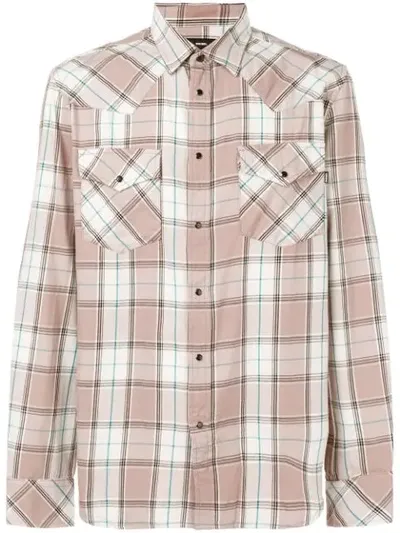 Diesel Plaid Long-sleeve Shirt In Pink