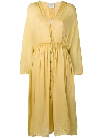 Forte Forte Buttoned Up Dress In Yellow