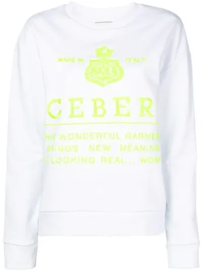 Iceberg Embroidered Logo Sweatshirt In White