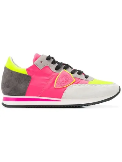 Philippe Model Logo Patch Sneakers In Pink