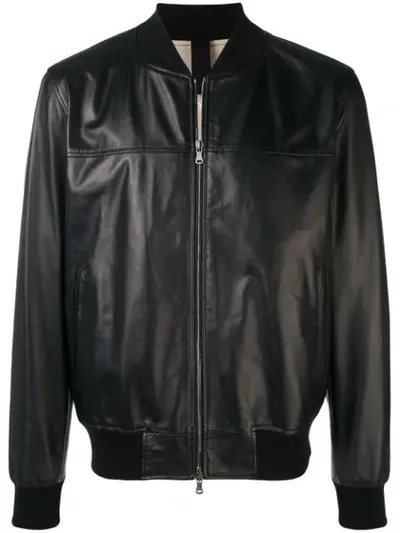 Orciani Zipped Bomber Jacket In Black