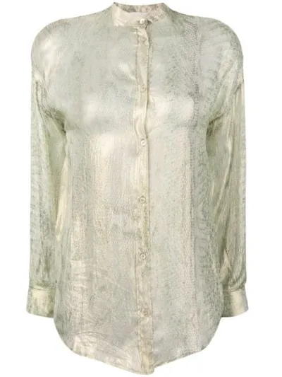 Forte Forte Long Sleeved Blouse In Gold