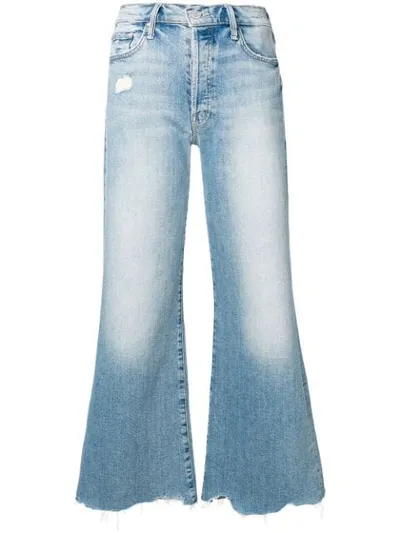 Mother Wide-leg Jeans In Blue