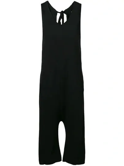 Thom Krom Dropped Crotch Sleeveless Jumpsuit In Black