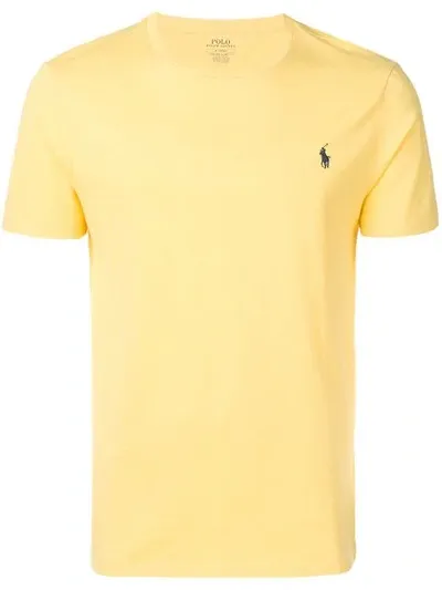 Polo Ralph Lauren Embroidered Logo T-shirt In Yellow