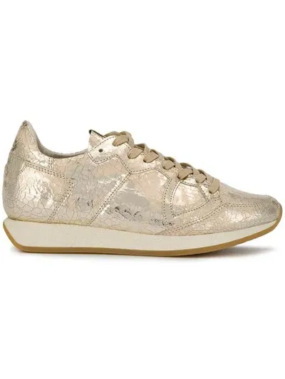 Philippe Model Monaco Sneakers In Gold