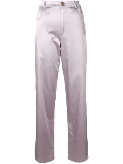 See By Chloé Straight Leg Trousers In Purple