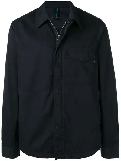 Ps By Paul Smith Zip-up Shirt Jacket In Blue