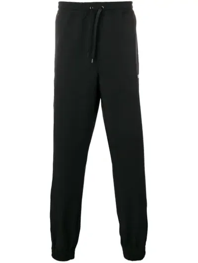 Msgm Logo Track Pants In Black