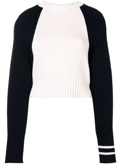 Mrz Two-tone Sweater In White