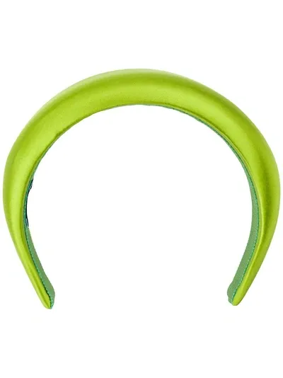 Prada Wide Padded Headband In Green