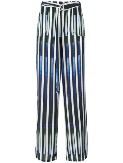 Nicole Miller Piano Keys Trousers In Blue