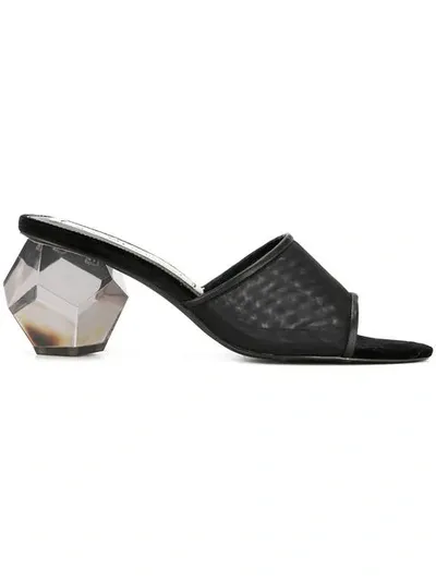 Tu Es Mon Tresor 'dodecahedron' Mules In Black