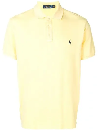 Ralph Lauren Embroidered Logo Polo Shirt In Yellow