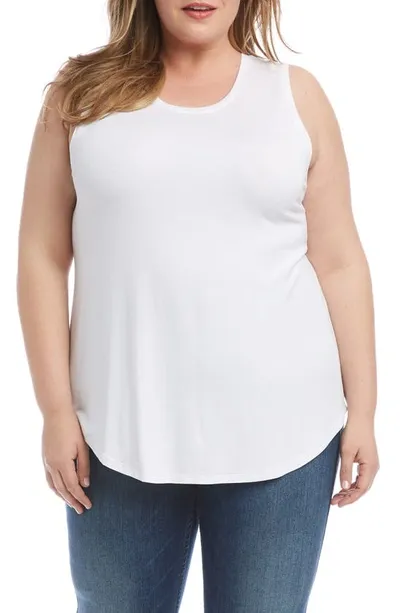 Karen Kane French Terry Tank Top In White