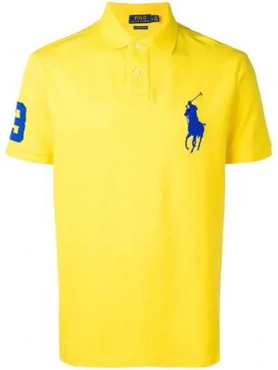 Polo Ralph Lauren Embroidered Logo Polo Shirt In Yellow