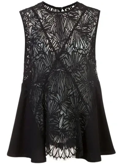 Proenza Schouler Lace Sleeveless Top In Black