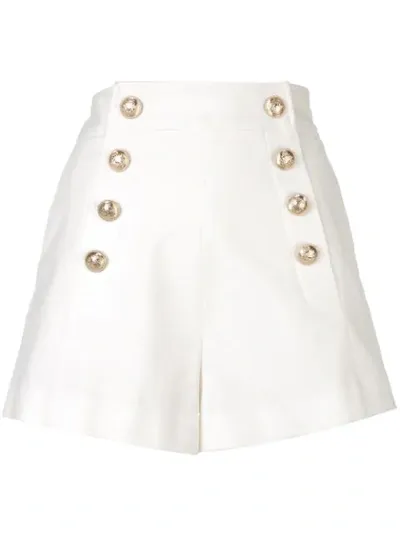 Derek Lam 10 Crosby Robertson Stretch Twill Shorts In White