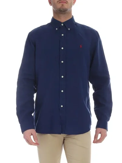 Ralph Lauren Hemd Mit Logo-stickerei In Blue