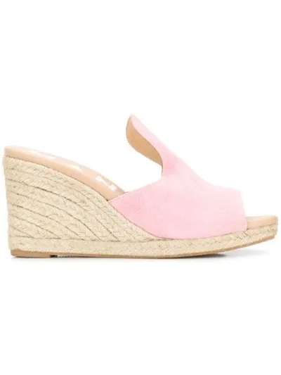 Manebi Wedge Mules In Pink