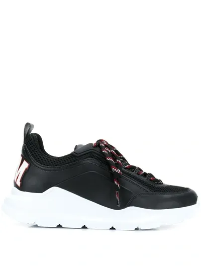 Msgm Chunky Sole Sneakers In Black