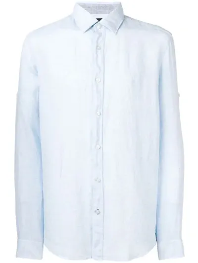 Hugo Boss Plain Shirt In Blue