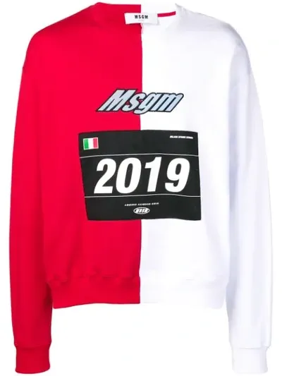 Msgm 2019 Sweatshirt In Red