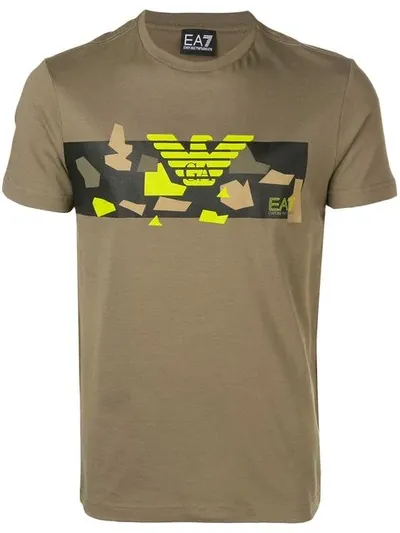 Ea7 Printed T-shirt In Green