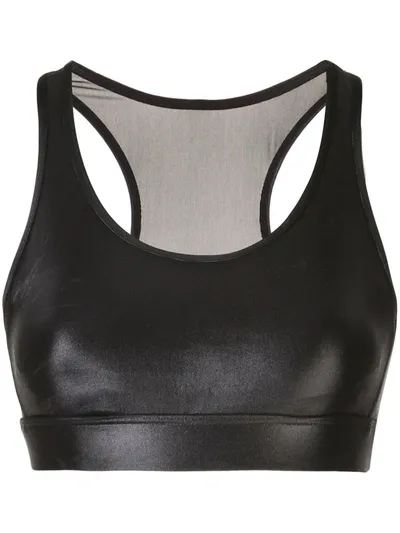 Koral Bermuda Infinity Scoop-neck Sports Bra In Black