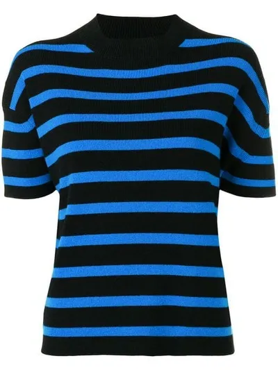 Barrie Cashmere Short Sleeve Top In Black