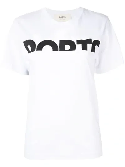 Ports 1961 Logo Print T-shirt In White