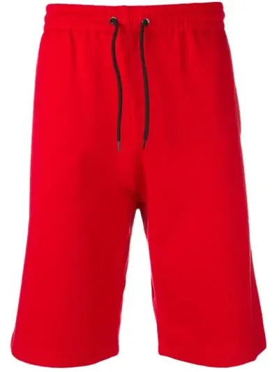 Msgm Jersey Shorts In Red