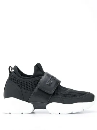 Msgm Oversized Sole Sneakers In Black