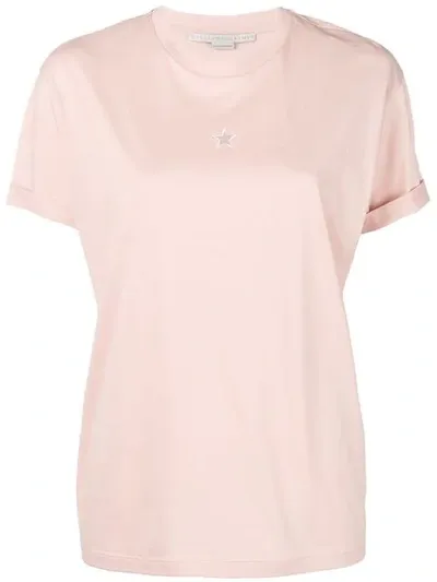 Stella Mccartney Star Cut Out T-shirt In Pink