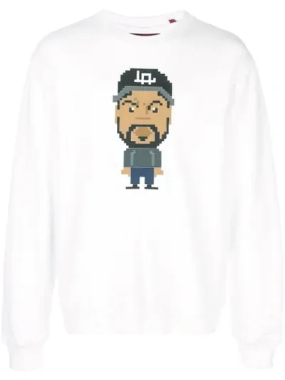 Mostly Heard Rarely Seen 8-bit Cmptn Printed Sweatshirt In White