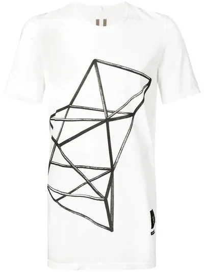 Rick Owens Drkshdw T-shirt Mit Illustrations-print In White