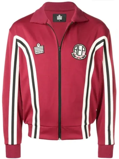 Represent Panelled Sports Zip Fleece In Red