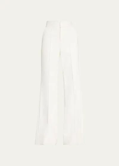 Alice And Olivia Dylan Bootcut Pants In White