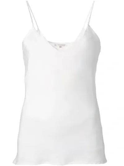 Gold Hawk V Neck Cami Top In White