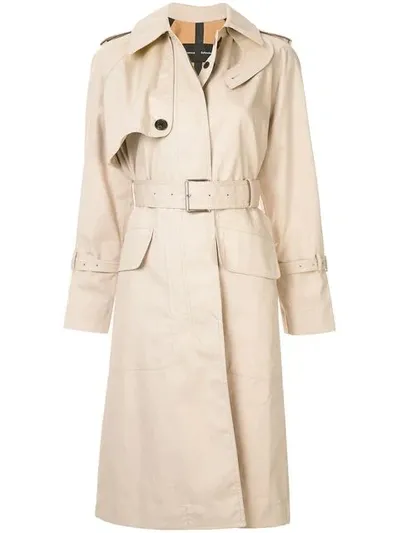 Proenza Schouler Bonded Oversized Trench Coat In Neutrals