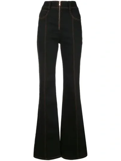 Proenza Schouler High-rise Flared Jeans In Black