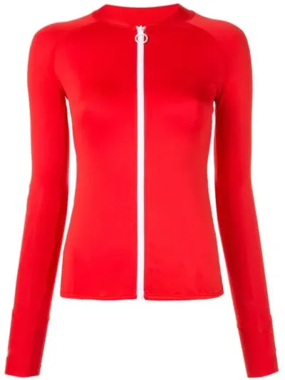 Duskii San Jose Rashie Surf Top In Red