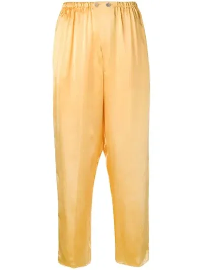 Forte Forte High-waist Wide Leg Trousers In Yellow