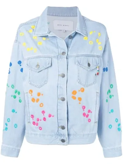 Mira Mikati Embroidered Denim Jacket In Blue