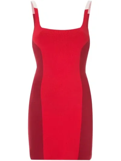 Nagnata Colour-block Mini Dress In Red