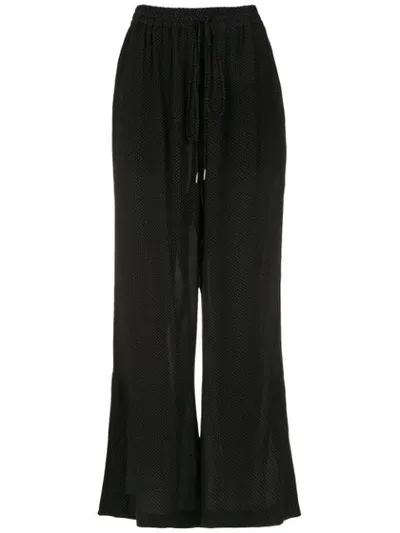 Osklen Polka Dot Palazzo Pants In Black