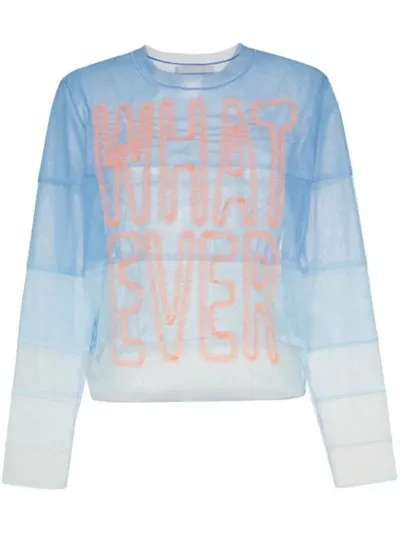 Viktor & Rolf Whatever Panelled Tulle Top In Blue