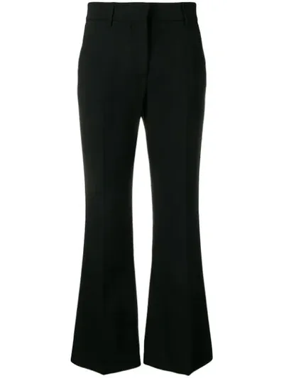 Msgm Flared Style Trousers In Black