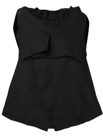 Issey Miyake 'tortelli' Top In Black